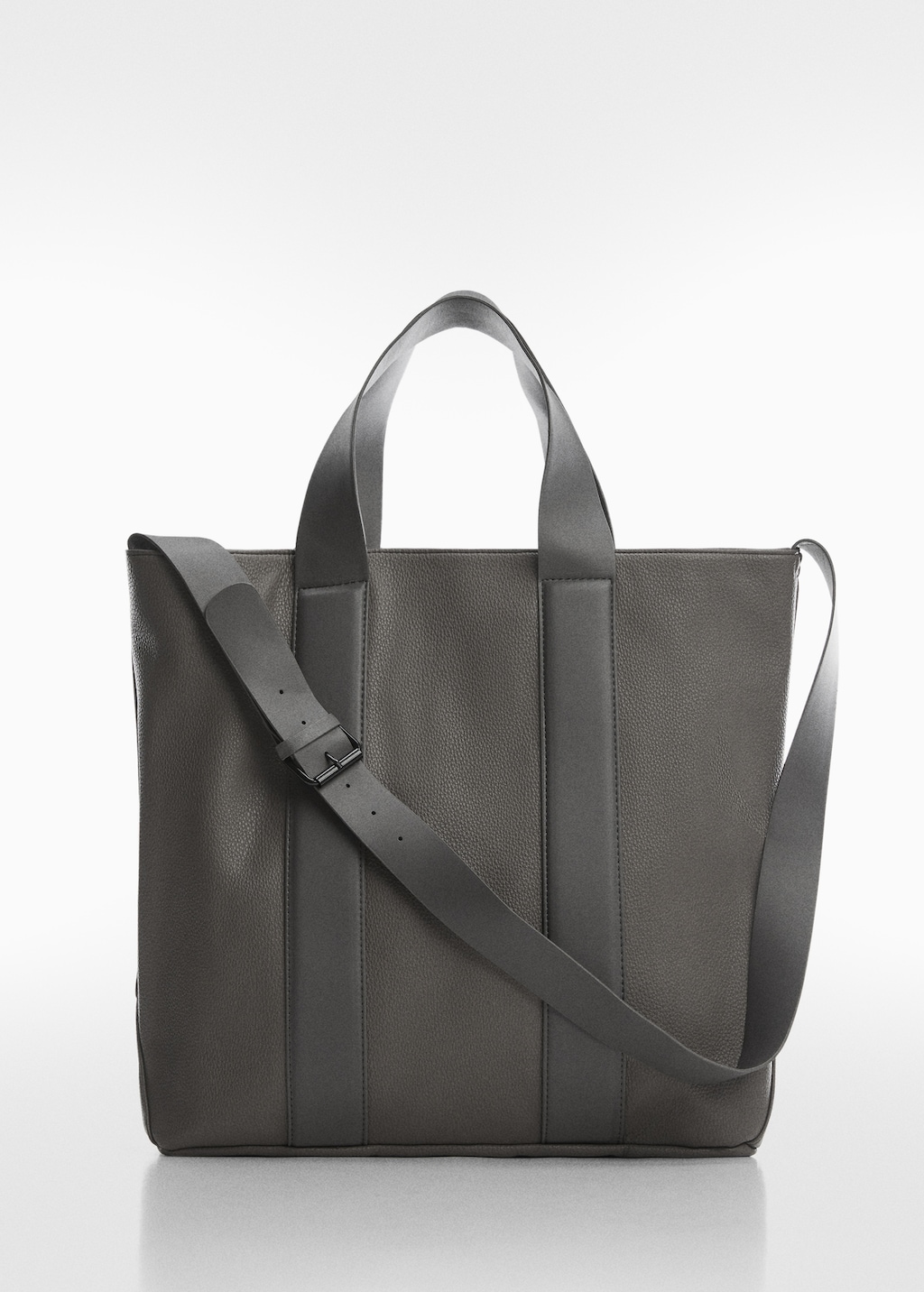 Leather-effect shopper bag - Article without model