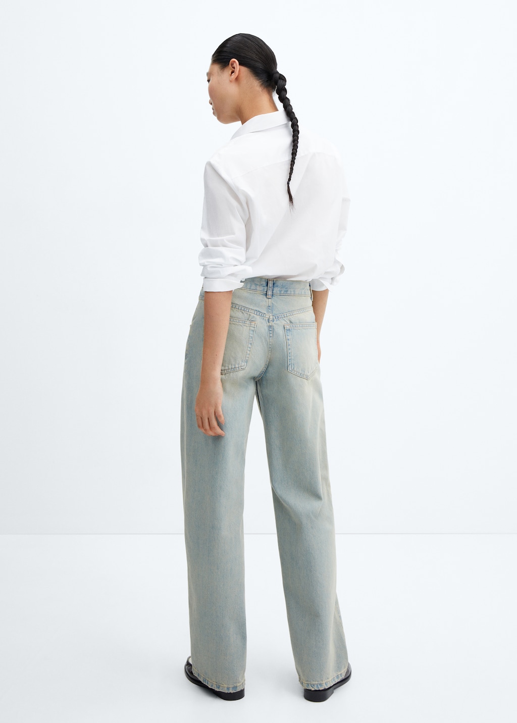 Low waist wideleg jeans - Reverse of the article