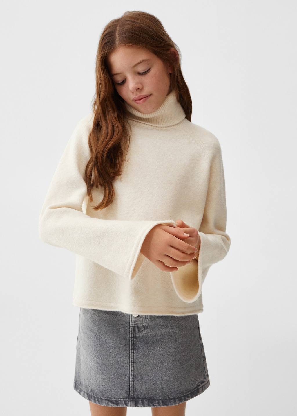 Turtleneck knit sweater - Medium plane