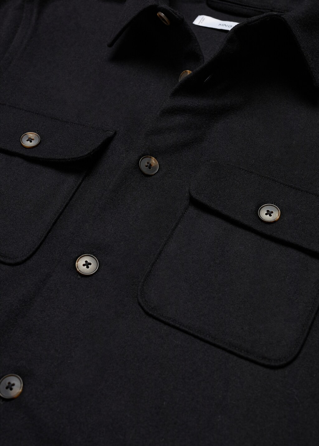 Wool overshirt with pockets - Details of the article 8