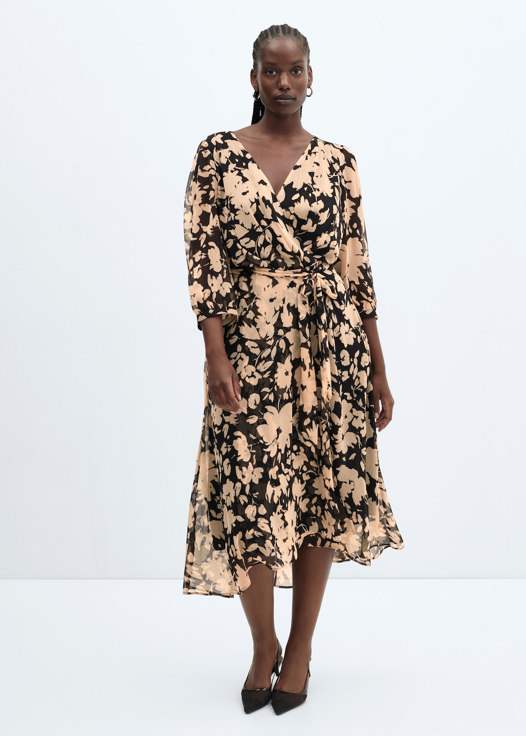 Printed flowing dress hotsell