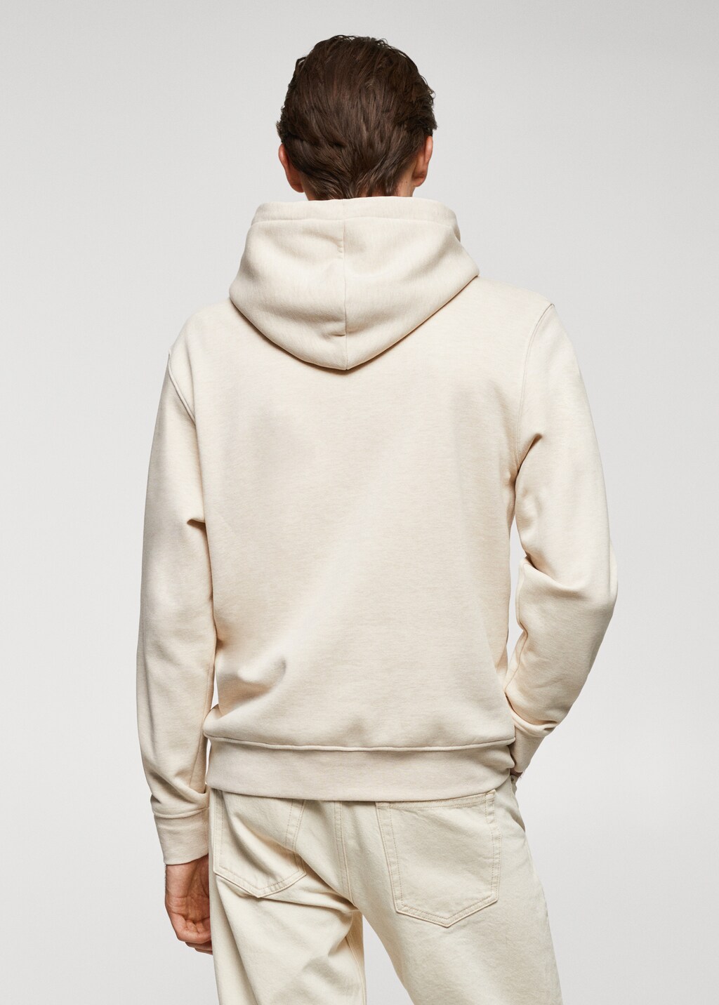 Cotton kangaroo-hooded sweatshirt - Reverse of the article