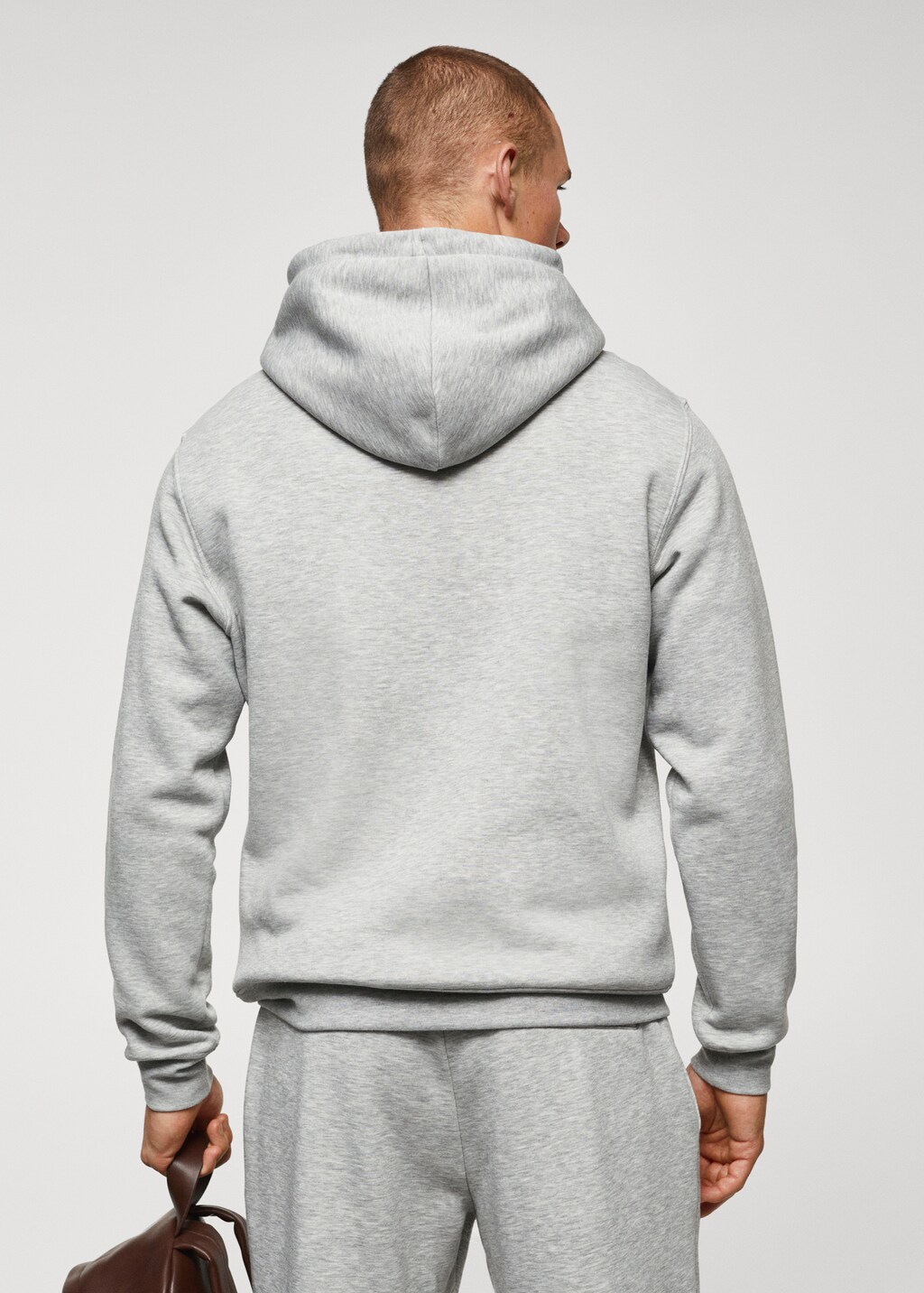 Cotton kangaroo-hooded sweatshirt - Reverse of the article