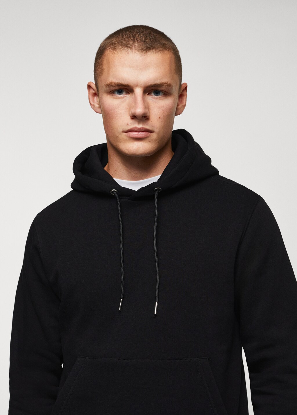 Cotton kangaroo-hooded sweatshirt - Details of the article 1