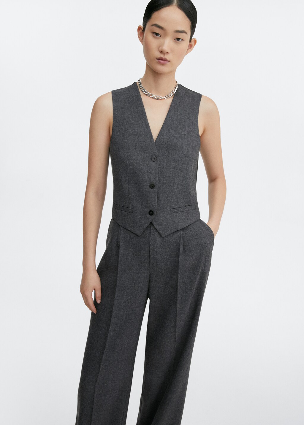 Structured suit vest - Medium plane