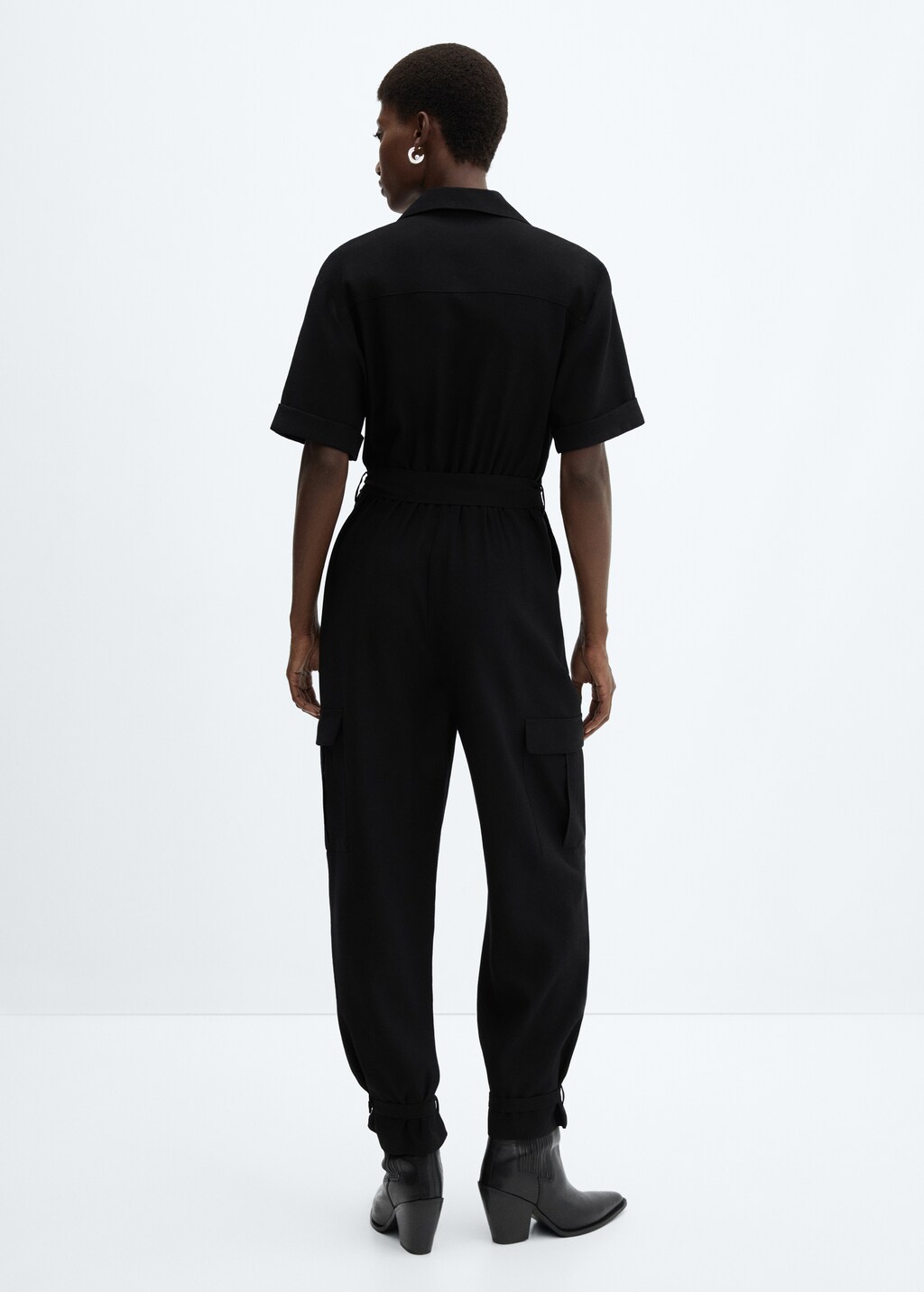 Cargo jumpsuit with pockets - Reverse of the article