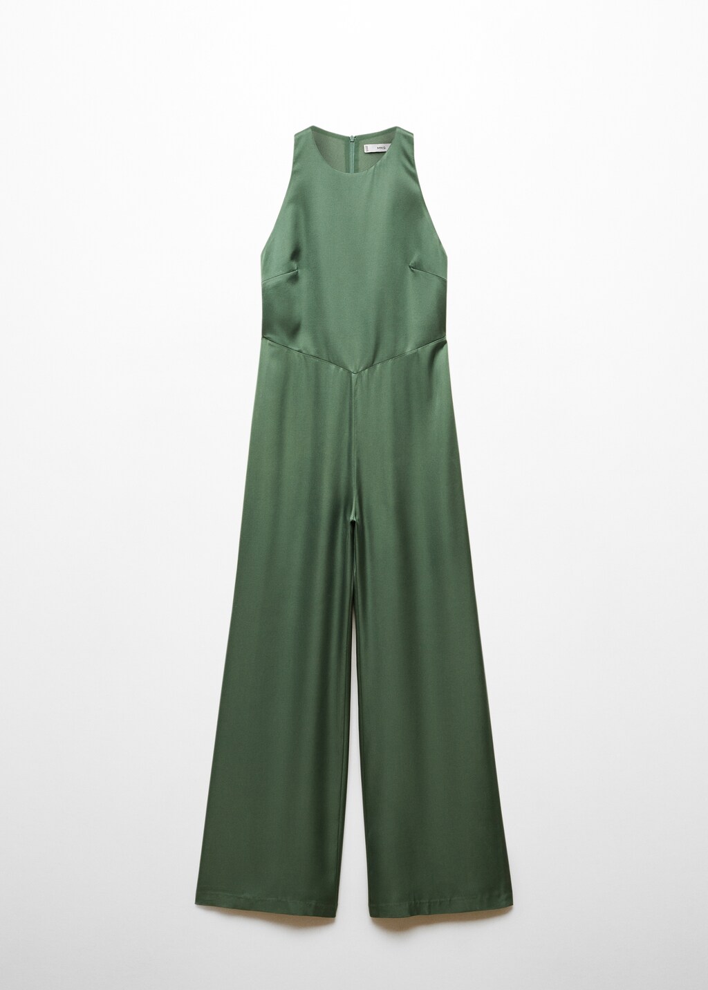 Halter-neck satin jumpsuit - Article without model