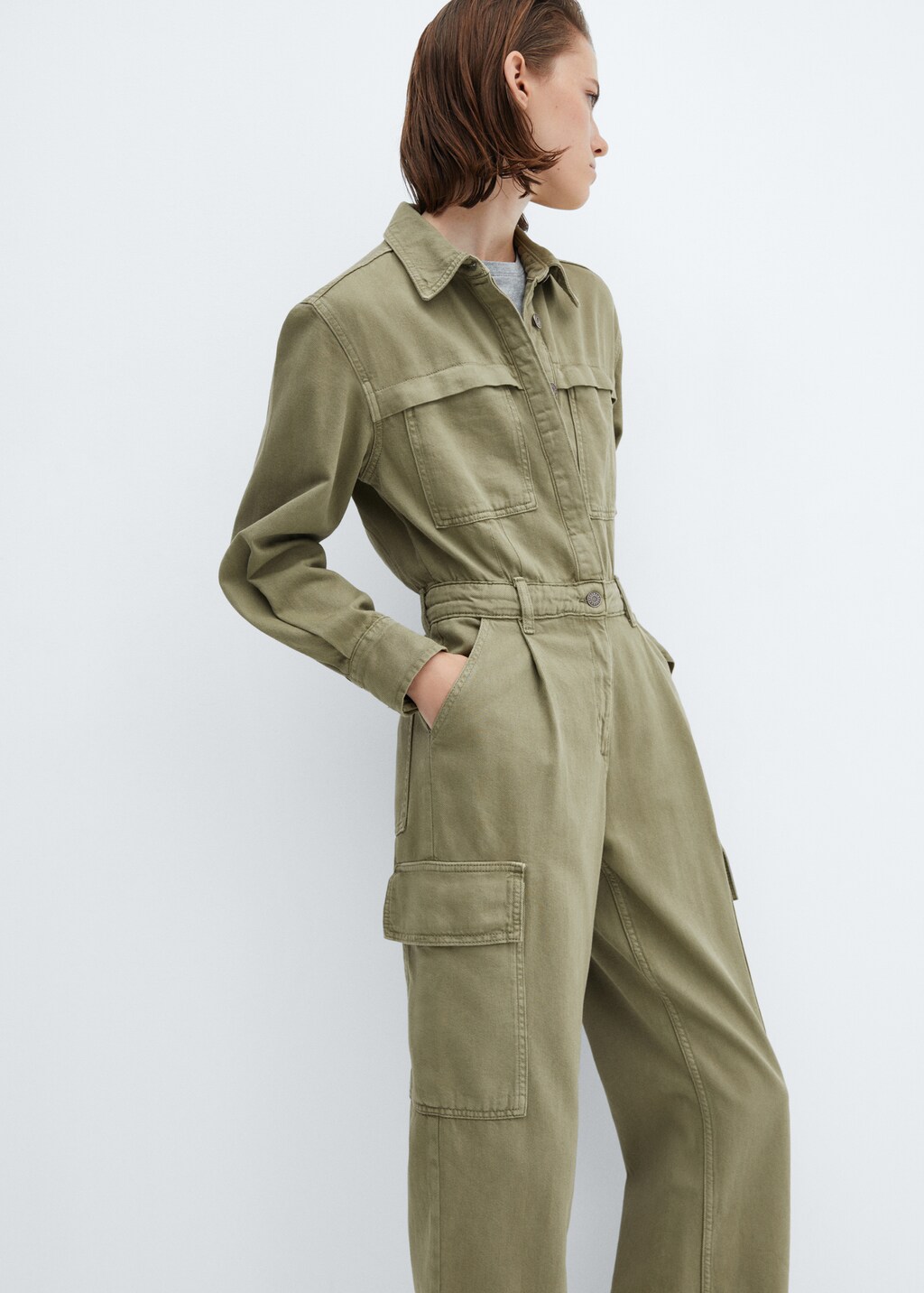 Denim cargo jumpsuit - Details of the article 2