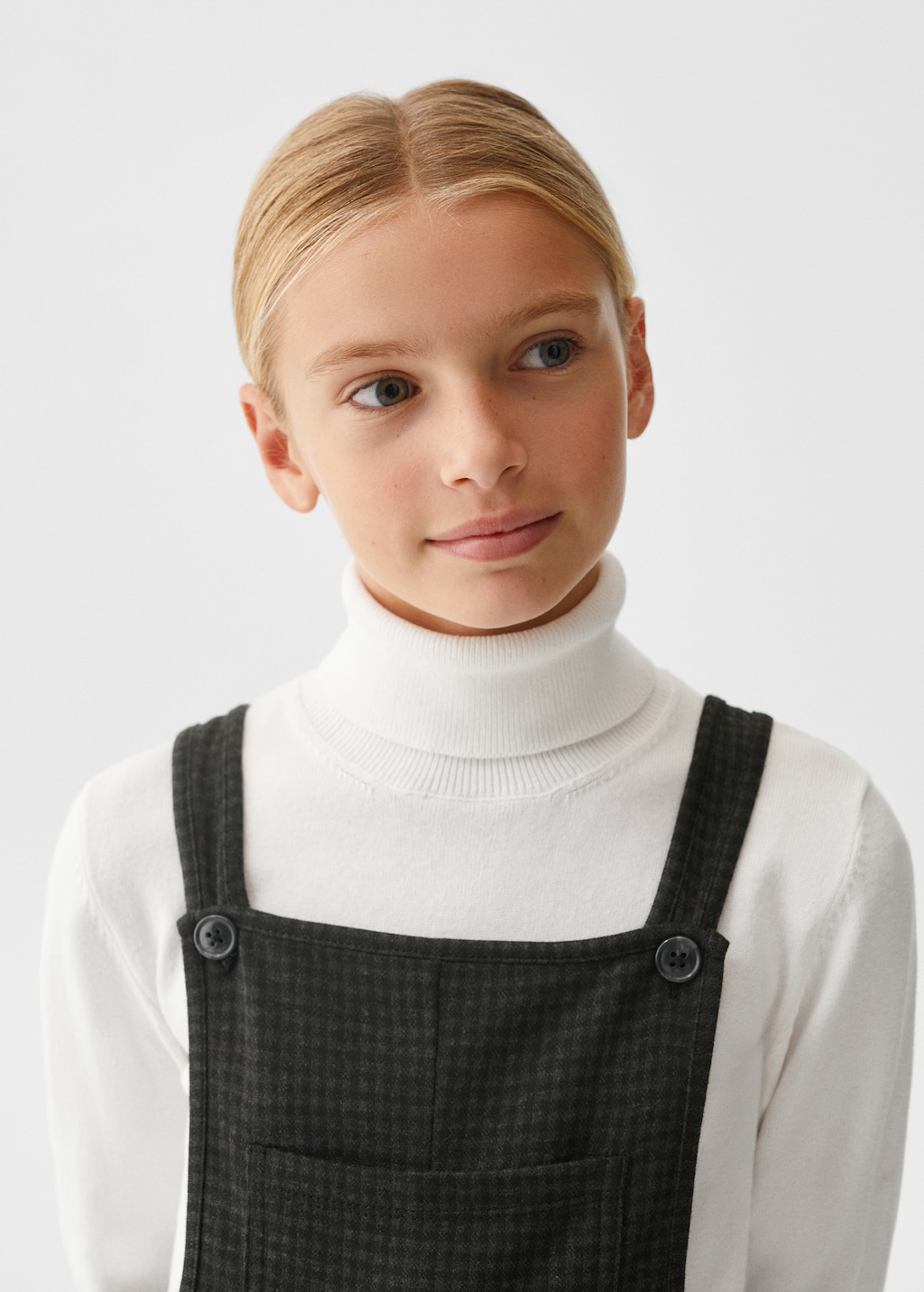 Long houndstooth dungarees - Details of the article 1