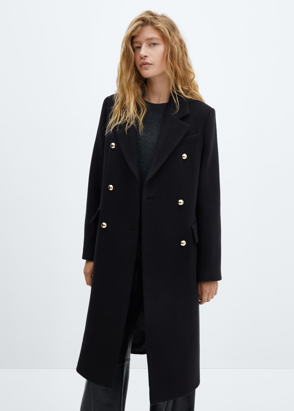 Mango double breasted coat best sale