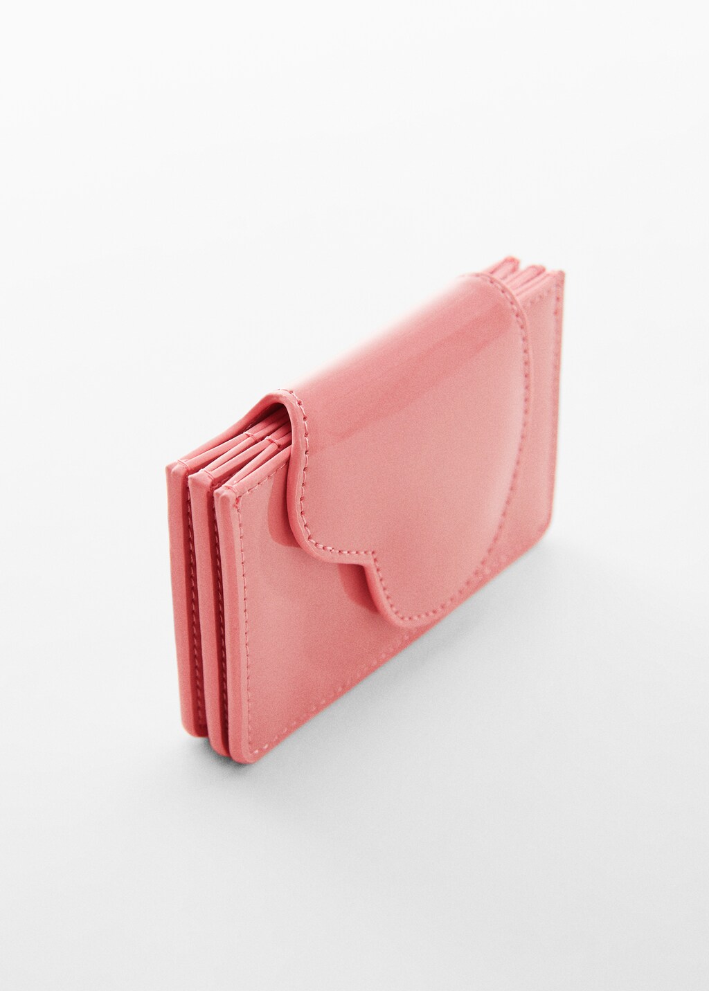 Patent leather card holder - Medium plane