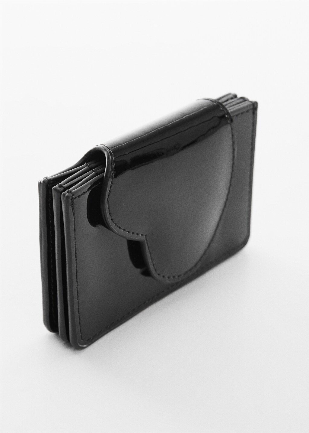 Patent leather card holder - Medium plane