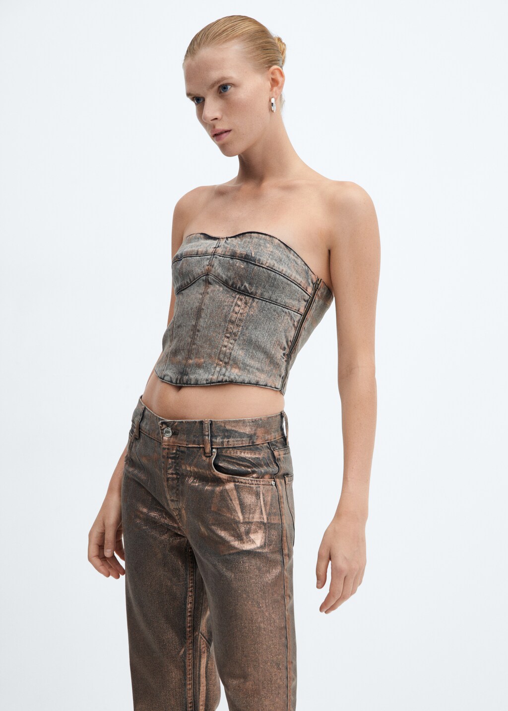 Denim foil top - Medium plane