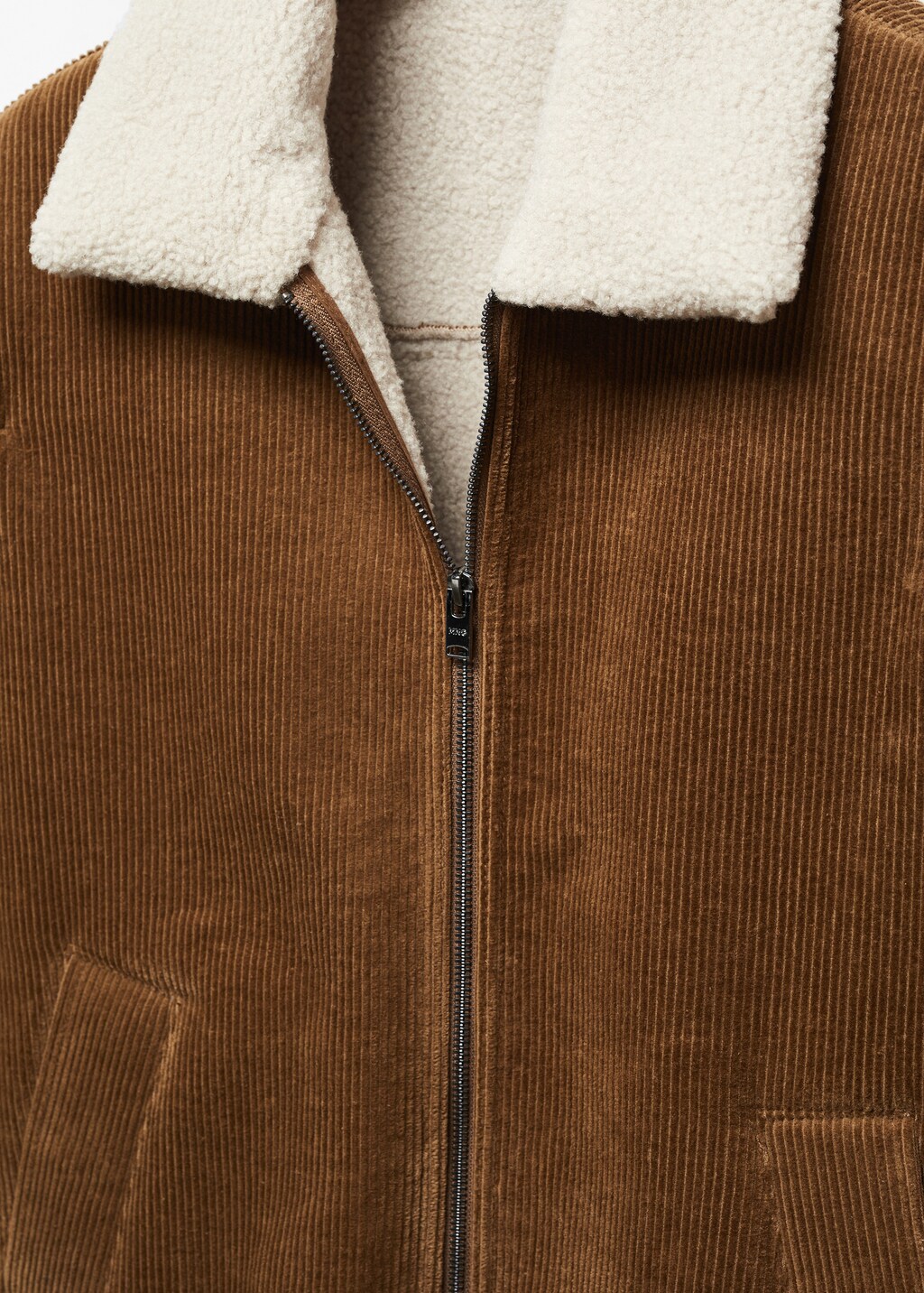 Corduroy jacket with shearling-effect lining - Details of the article 8