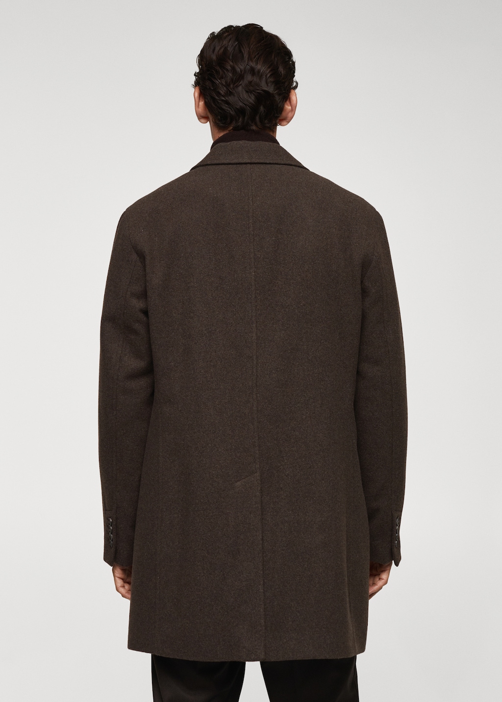 Thermoregulating wool coat - Reverse of the article