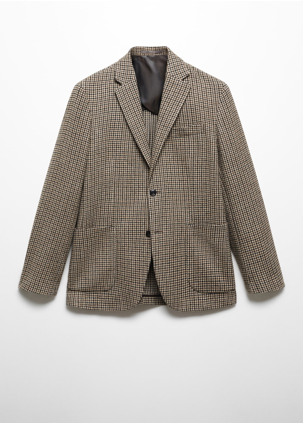 Wool slim-fit houndstooth jacket - Article without model