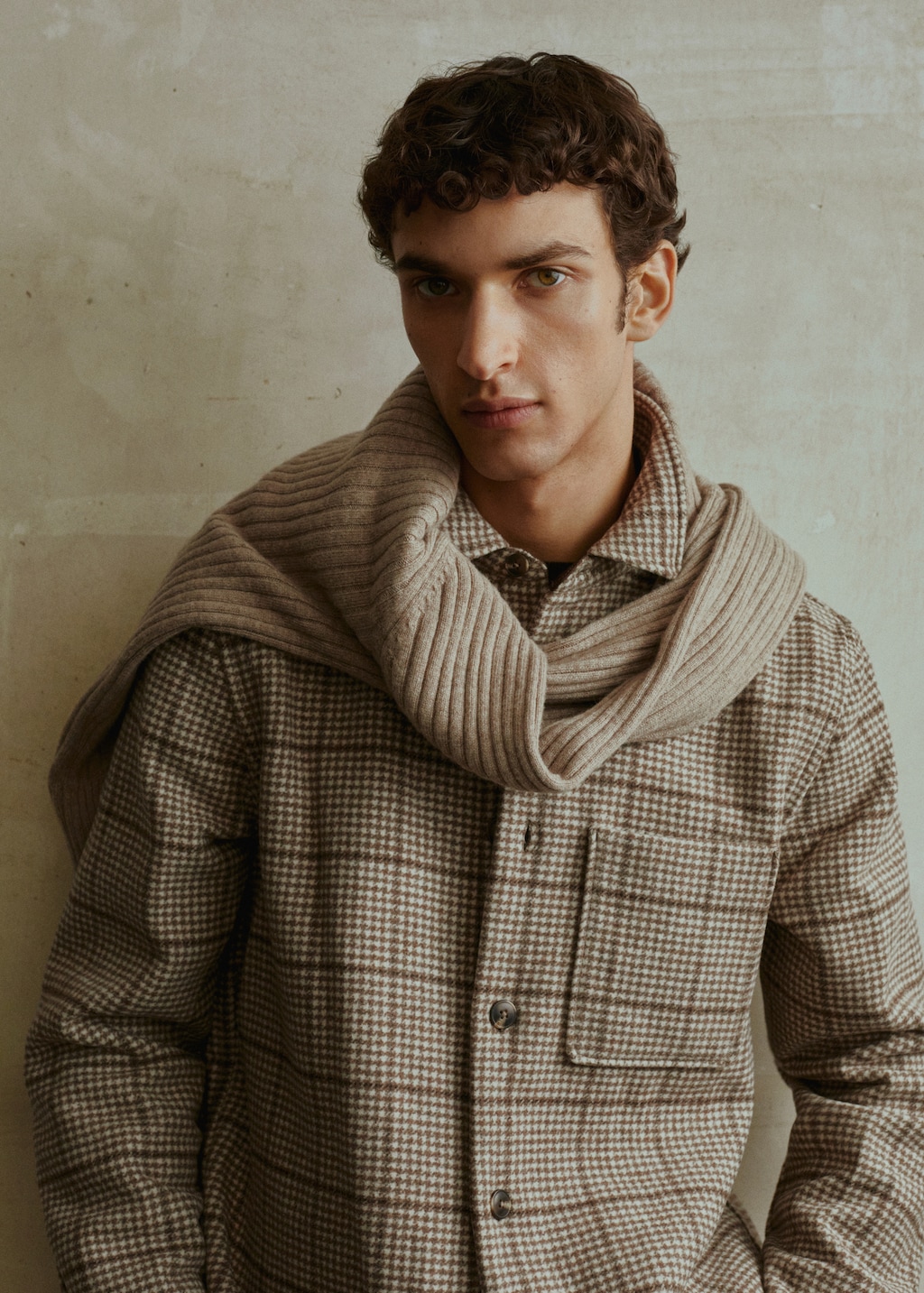 Check wool overshirt - Details of the article 5