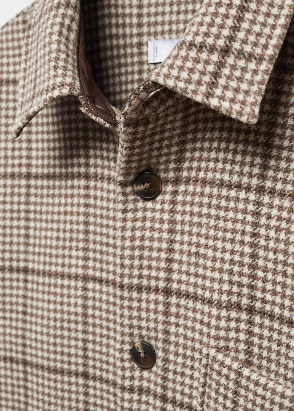 Check wool-blend overshirt - Details of the article 8