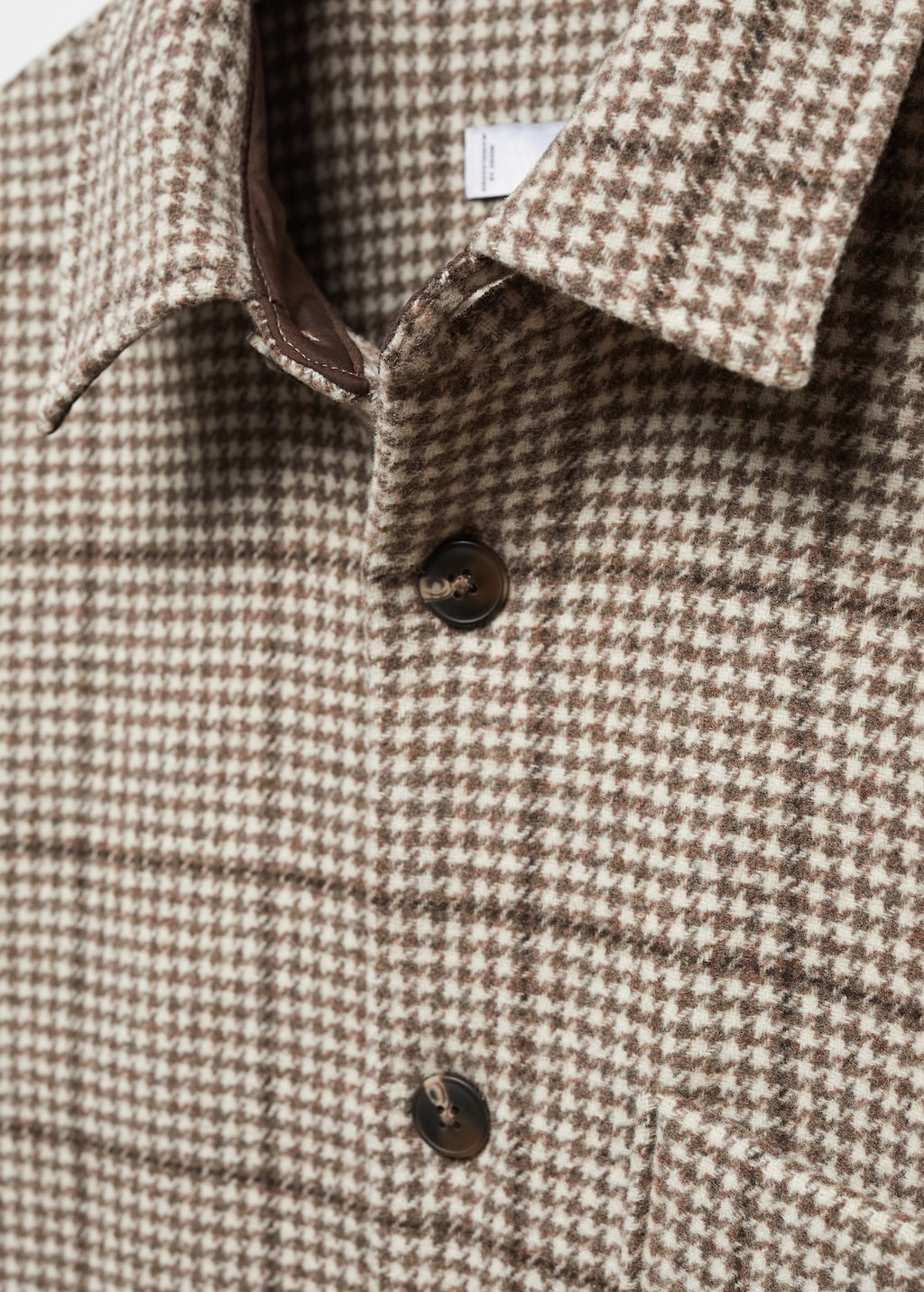 Check wool-blend overshirt - Details of the article 8