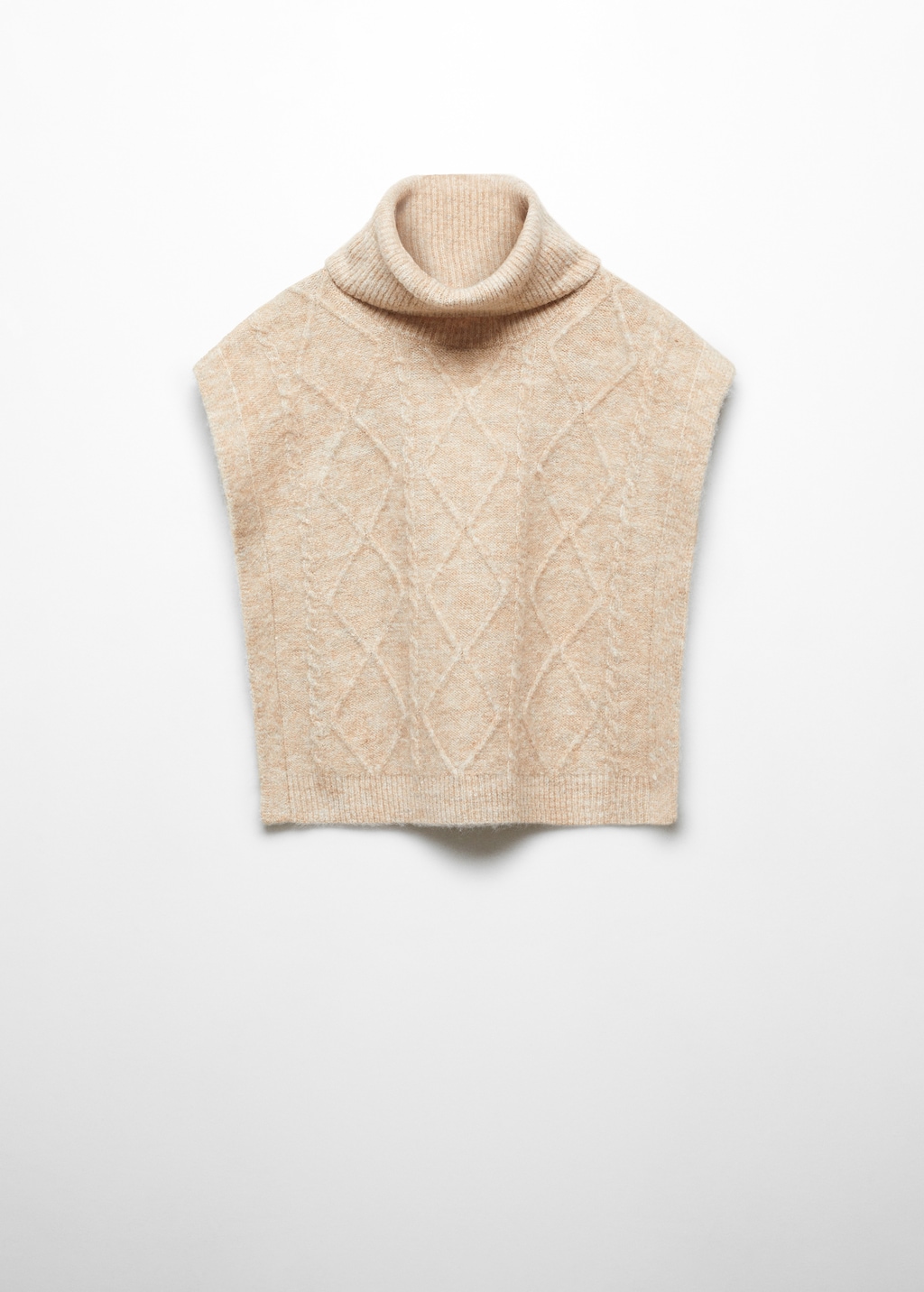 Turtleneck knitted gilet - Article without model