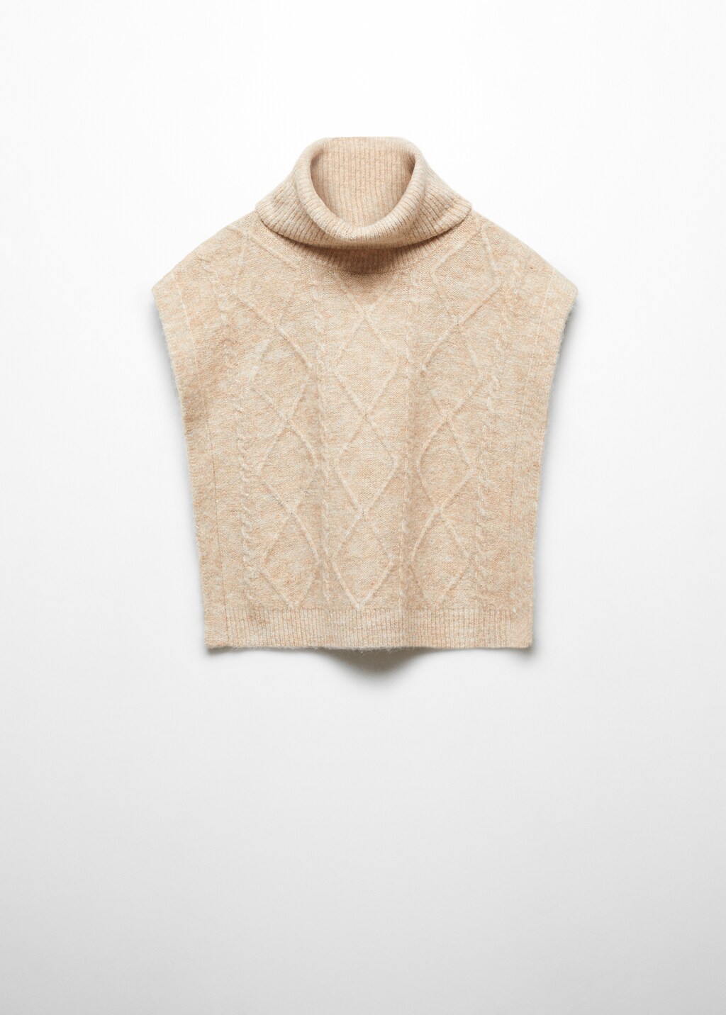 Turtleneck knitted gilet - Article without model