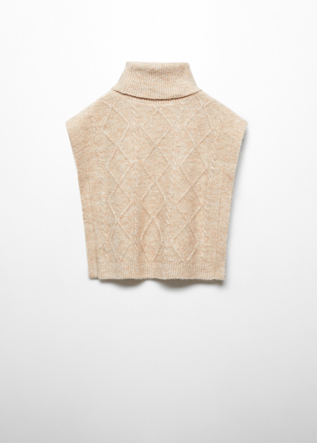 Turtleneck knitted gilet - Reverse of the article