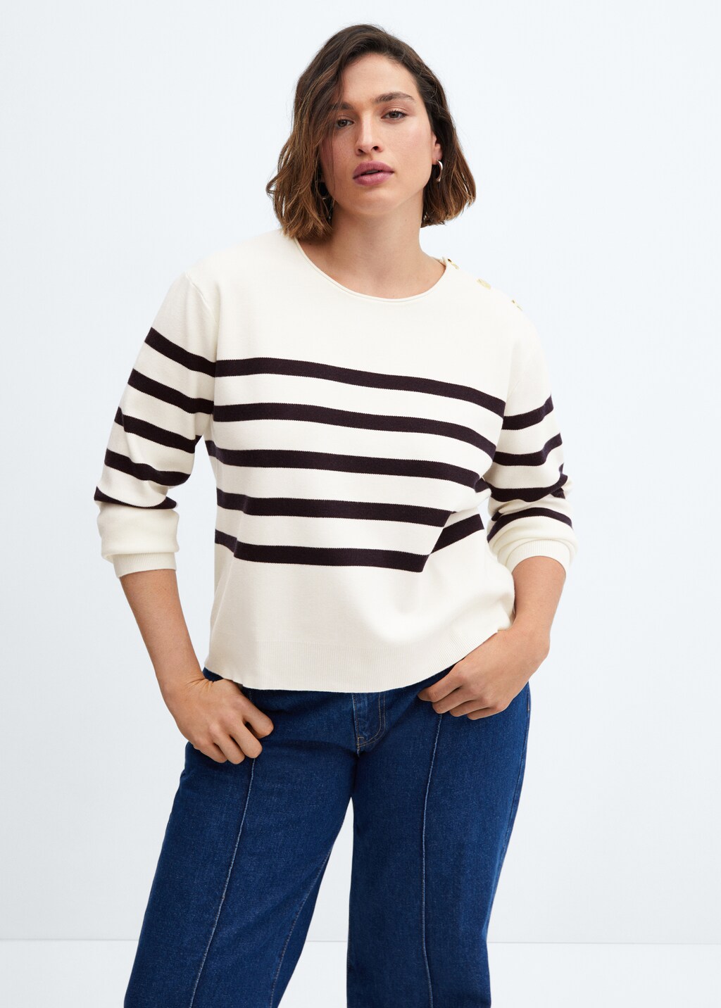 Sweater with shoulder buttons  - Details of the article 5