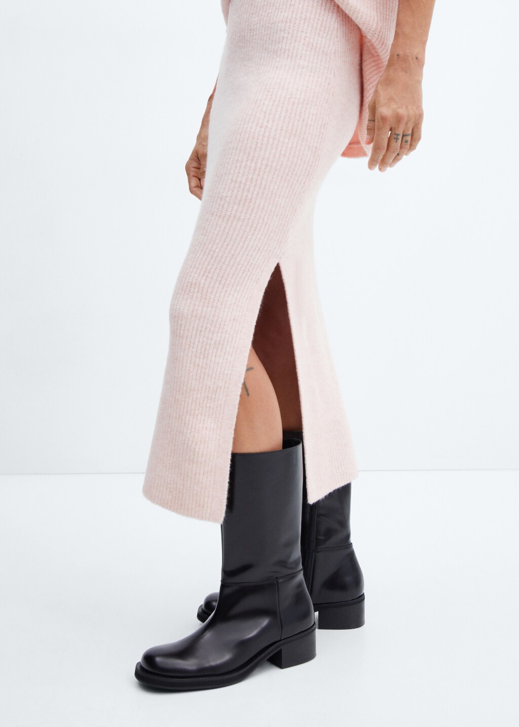 Slit knitted skirt - Details of the article 6