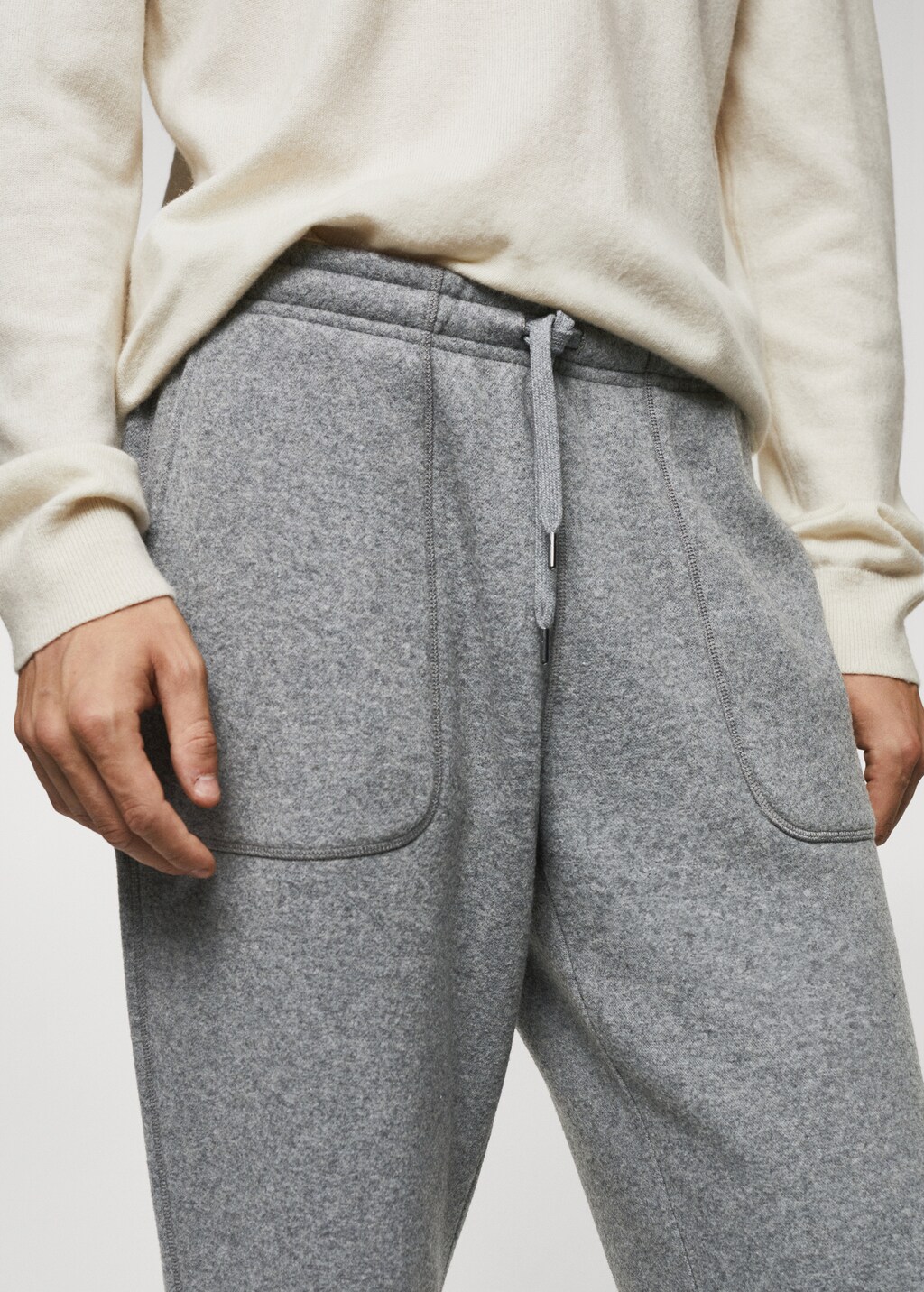 Wool-blend jogger trousers - Details of the article 1