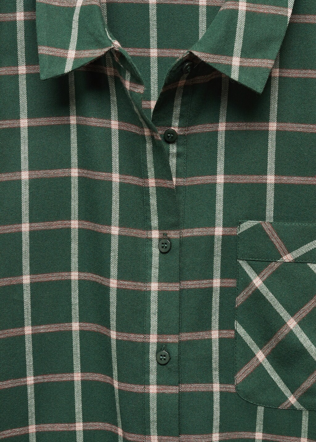 Checked flannel lace nightgown - Details of the article 8