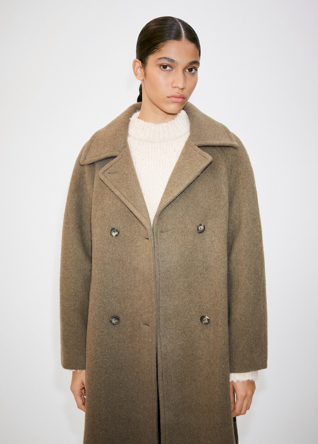 Double breasted Manteco wool coat Women MANGO OUTLET Slovakia