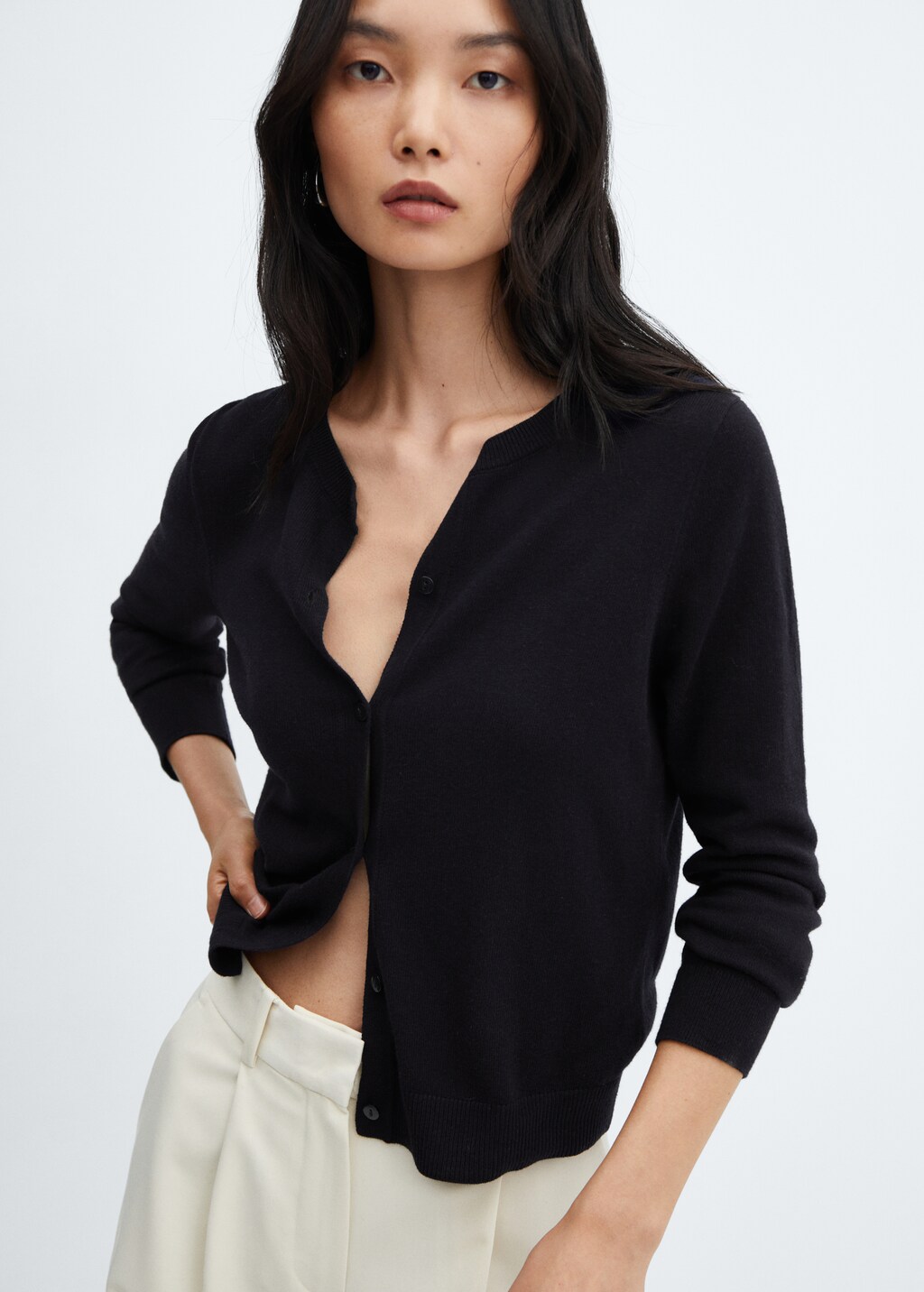 Buttoned cotton cardigan - Details of the article 6