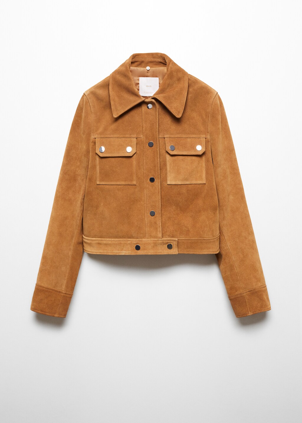 Suede jacket with fur-effect collar - Details of the article 8