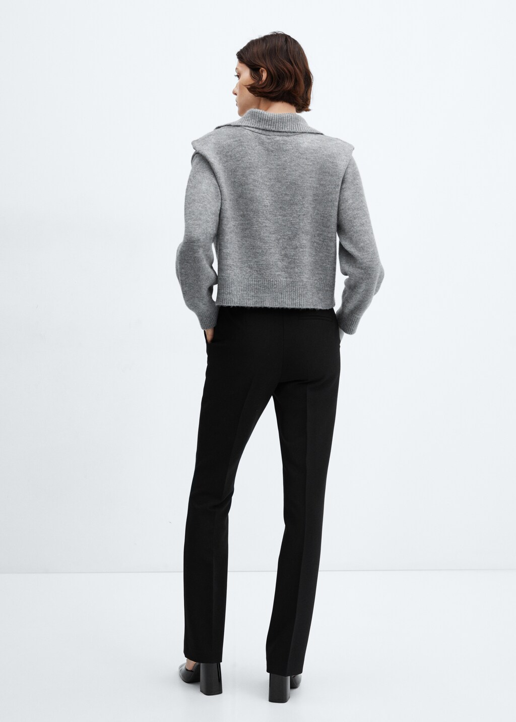 Mid-rise flare trousers - Reverse of the article