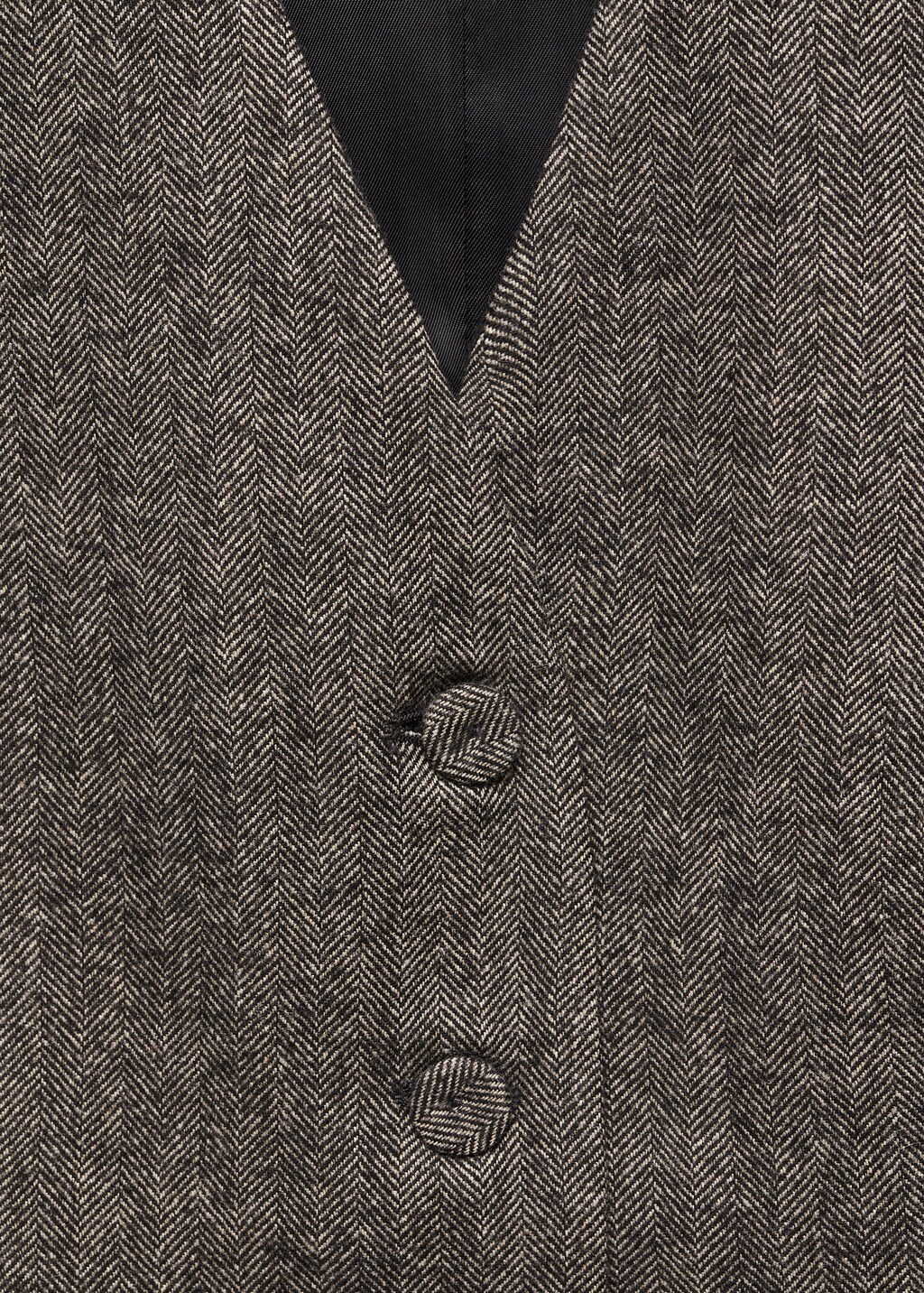 Check wool-blend suit waistcoat - Details of the article 8