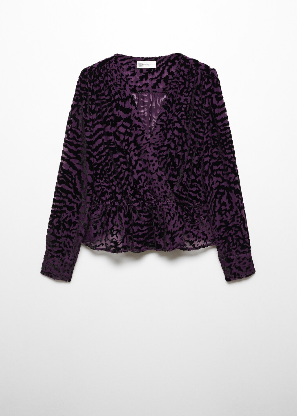 Animal print velvet blouse - Article without model