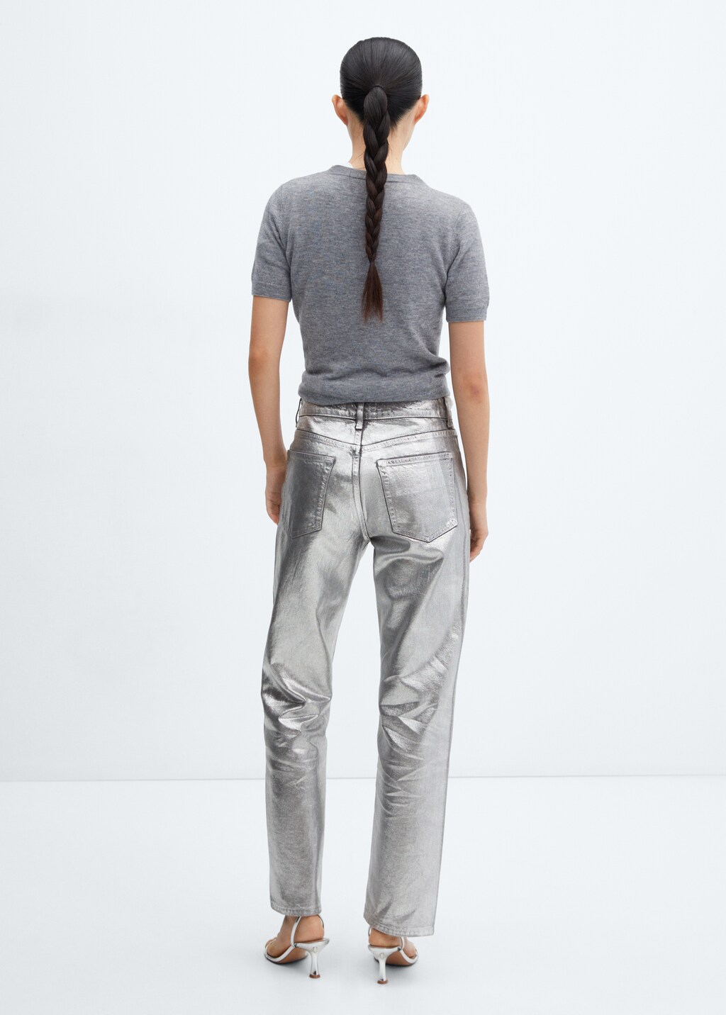 Straight foil jeans - Reverse of the article