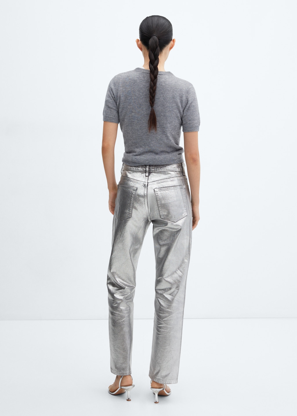 Straight foil jeans - Reverse of the article