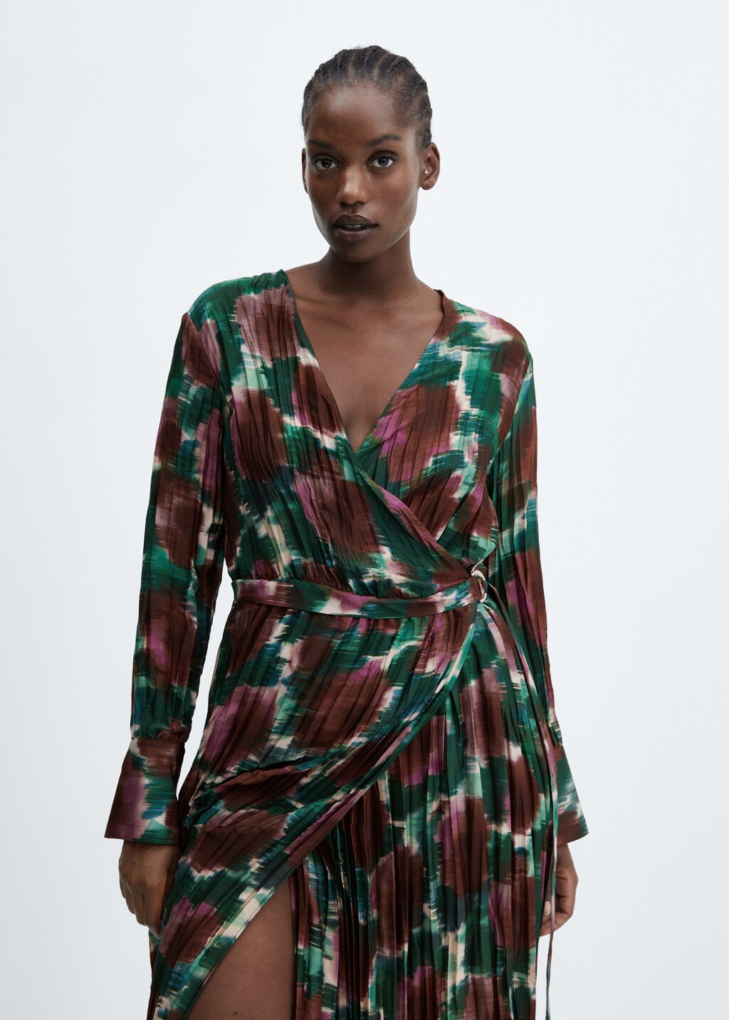 Pleated wrap dress - Details of the article 5