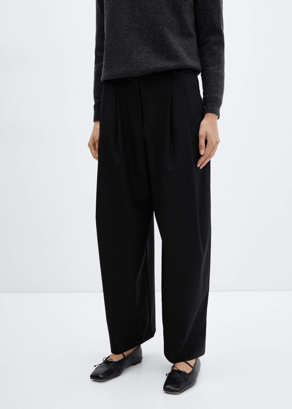 Wideleg wool pants - Medium plane