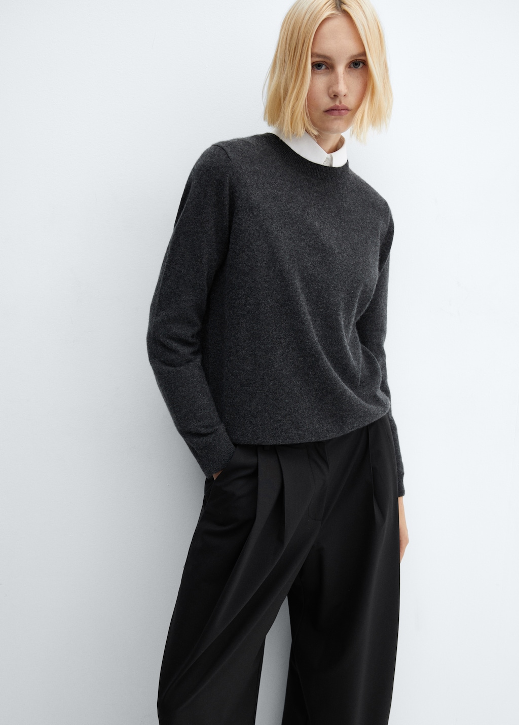 Wideleg wool pants - Details of the article 1