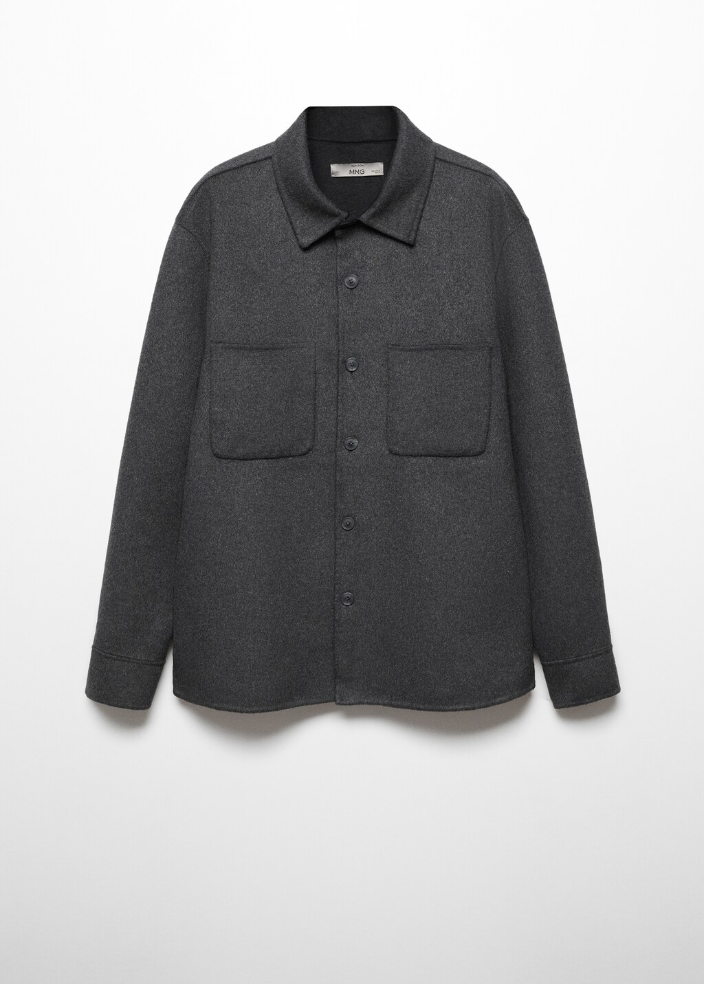 Double-faced wool overshirt with pockets - Article without model