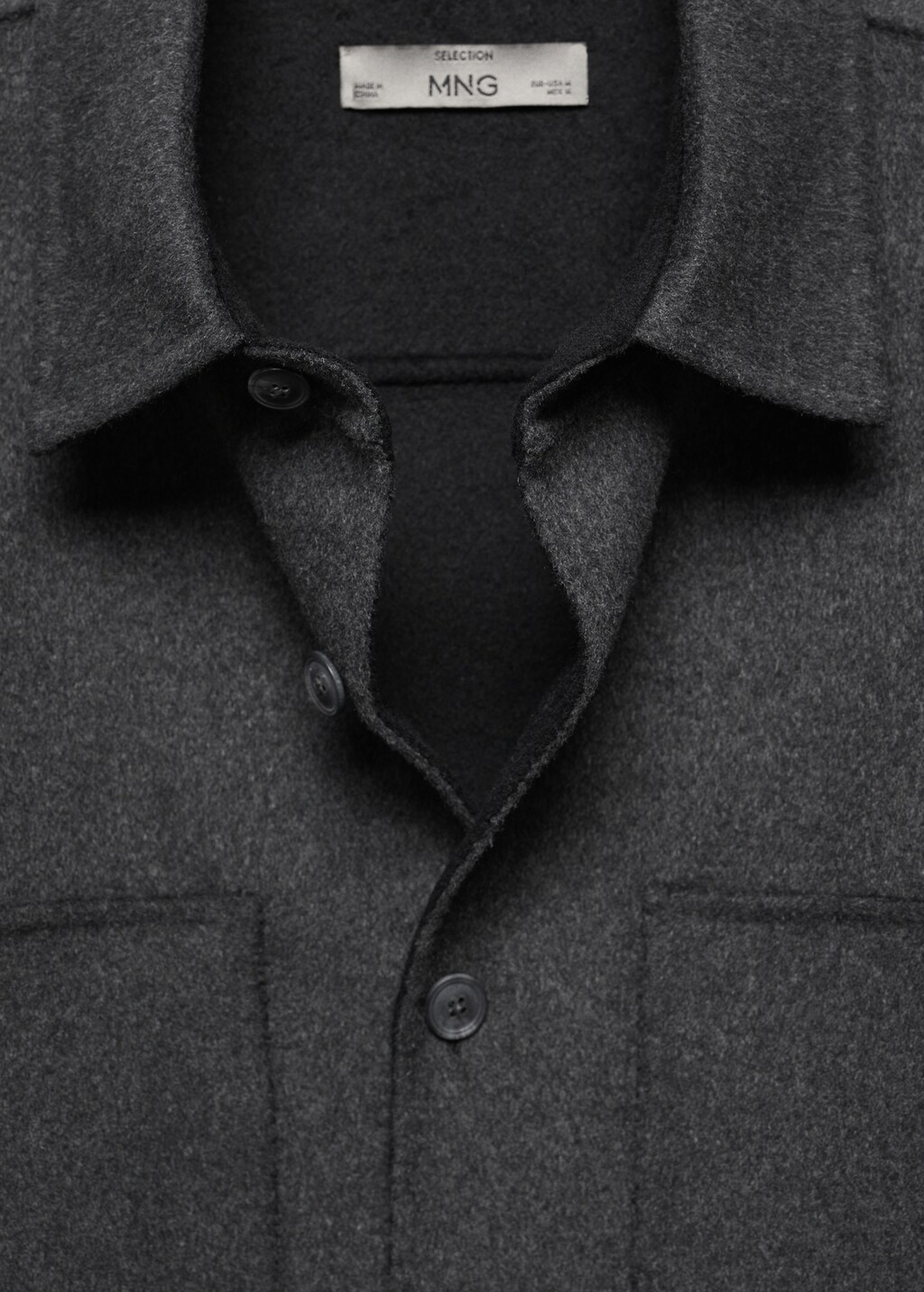 Double-faced wool overshirt with pockets - Details of the article 8