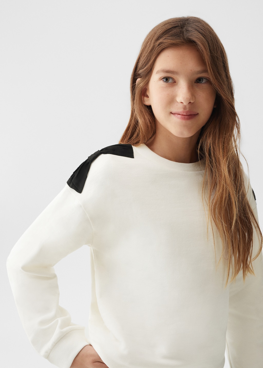 Bow cotton sweater - Details of the article 1