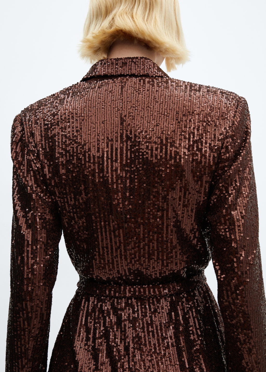 Sequin jacket with belt - Details of the article 4