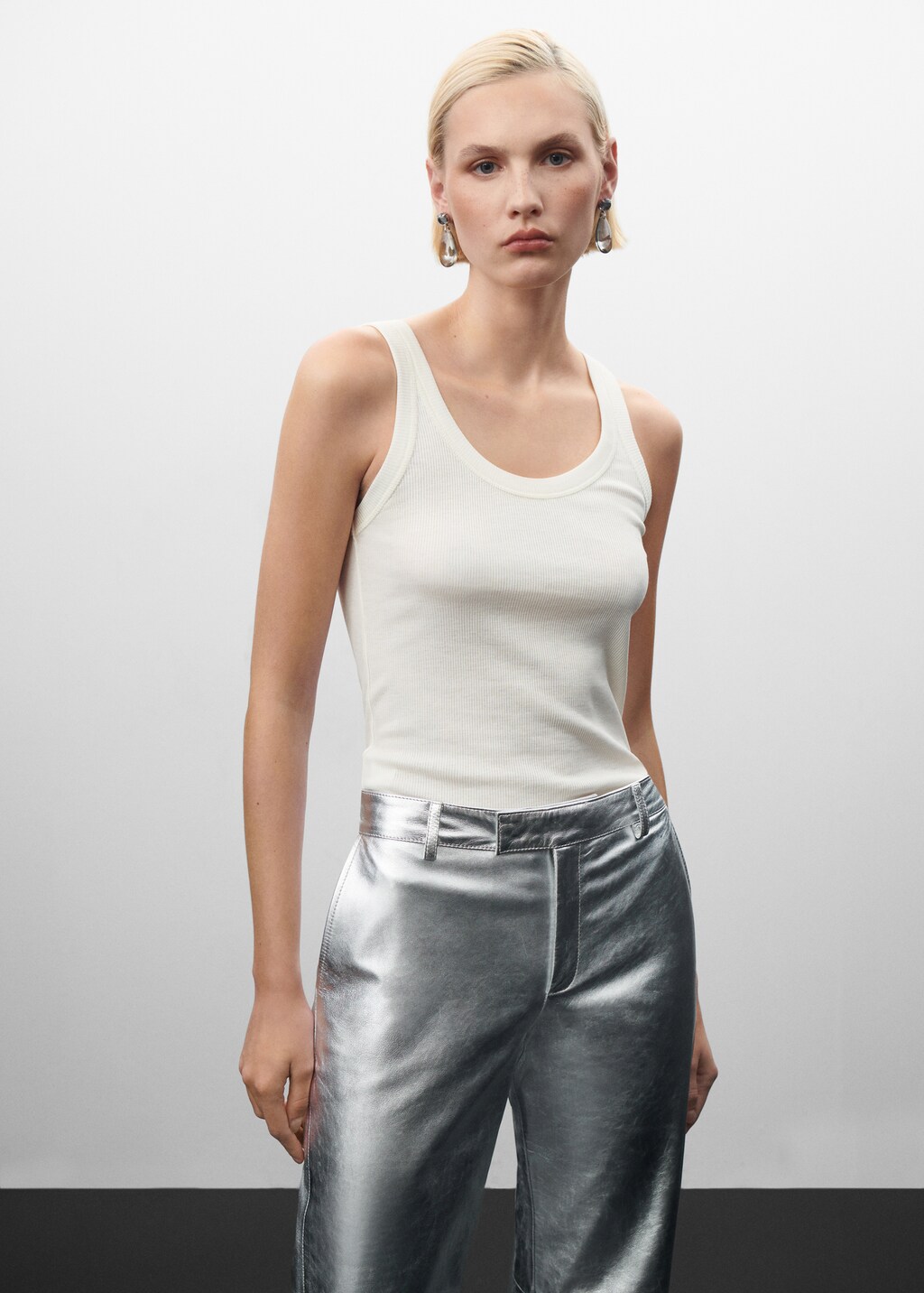 Metallic leather trousers - Details of the article 1