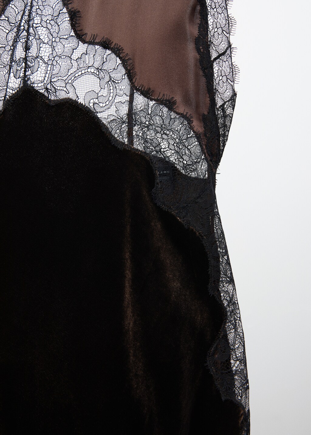 Silk velvet slip dress - Details of the article 8