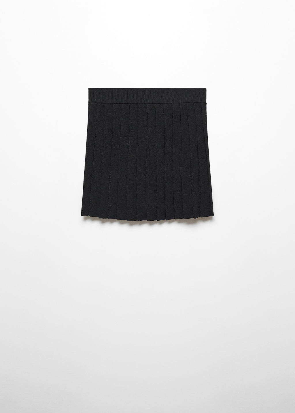 Pleated knitted mini-skirt - Article without model