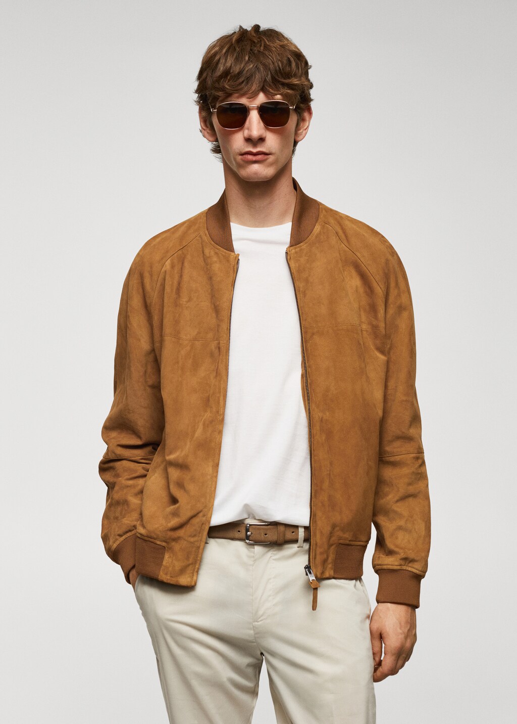 Leather bomber jacket - Medium plane