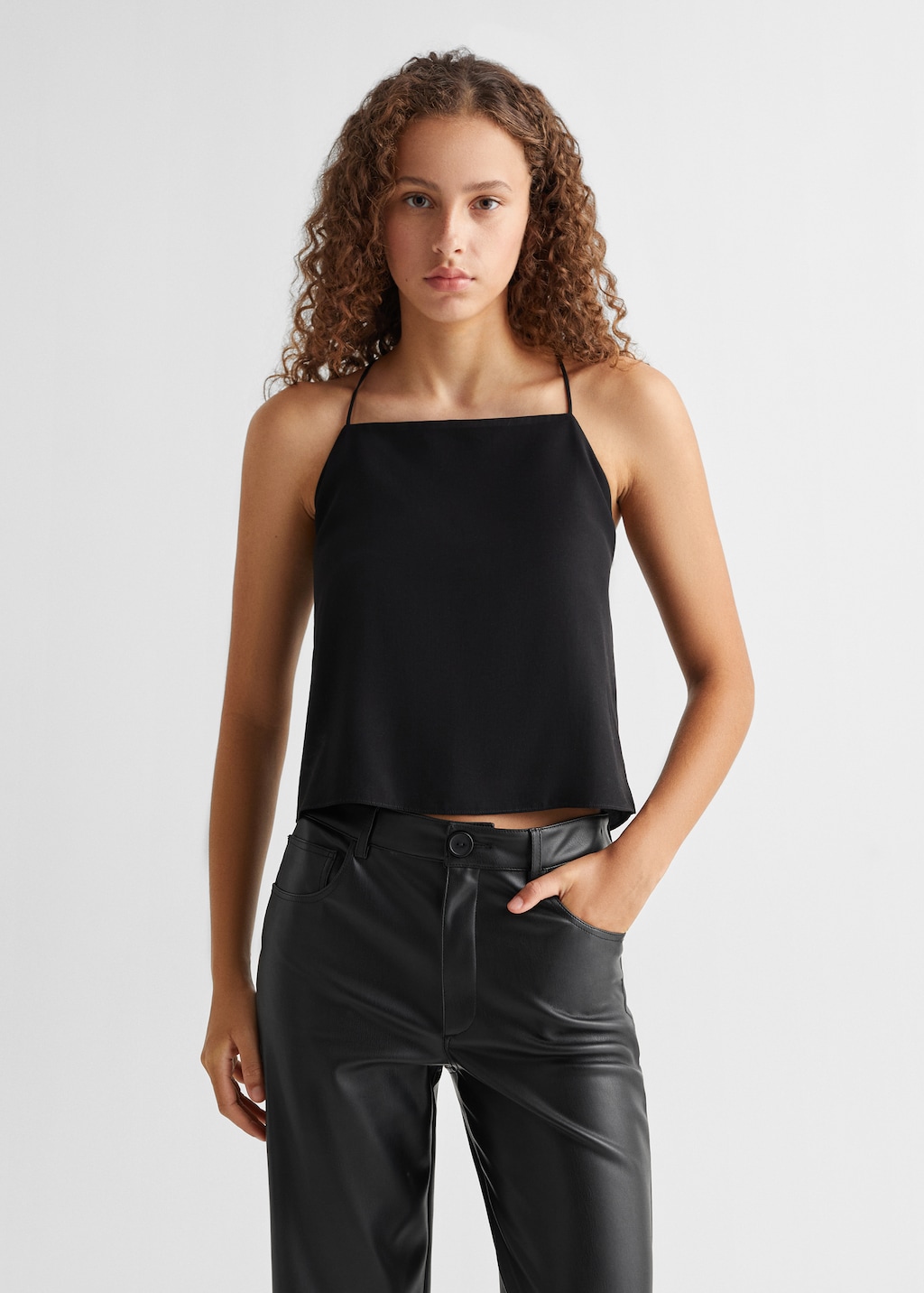 Leather-effect trousers - Medium plane